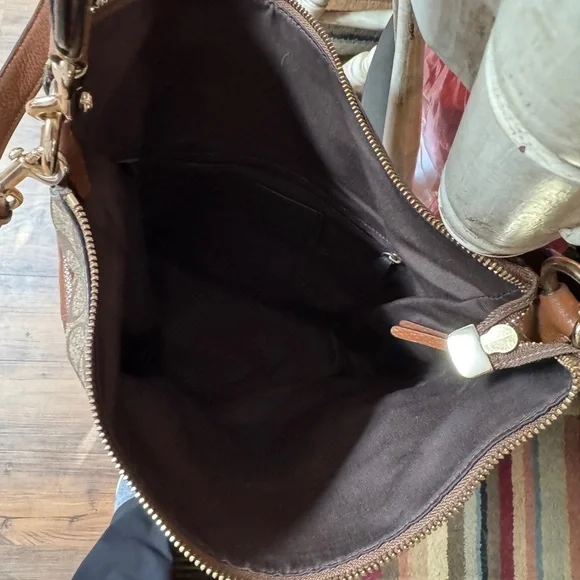 Coach Brown Signature Shoulder Bag - Picture 2 of 10